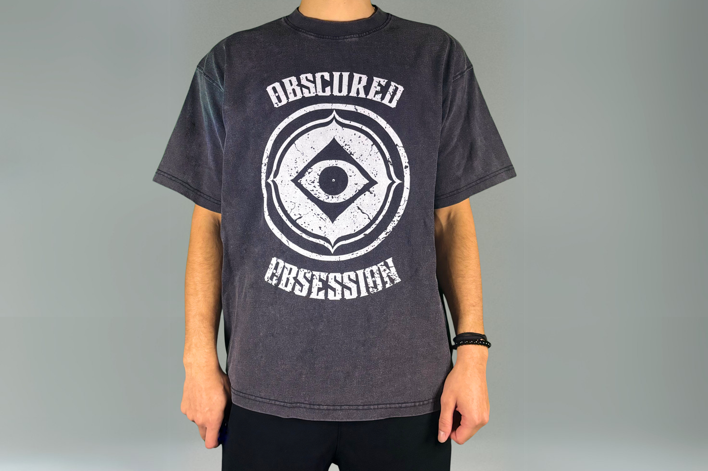 (Black) Enzyme Washed Logo Shirt